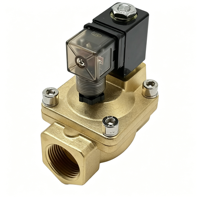 Vanne solénoïde antidéflagrante à commande pilote en laiton série PU225 3/8'' 1/2'' 3/4'' 1'' 1-1/4'' 1-1/2'' 2'' pour distributeurs de carburant