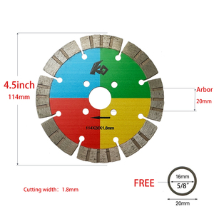 Công Nghiệp 4-1/2 Inch Lưỡi Cưa Kim Cương OEM Tùy Chỉnh Khô Ướt Phân Đoạn Cắt Bánh Xe Cho Bê Tông Đá Gạch Xây - Product Image 3