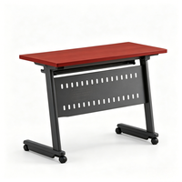 Table de formation pliable à roulettes, finition bois, personnalisable OEM/ODM, la plus vendue pour projets de formation scolaire et professionnelle