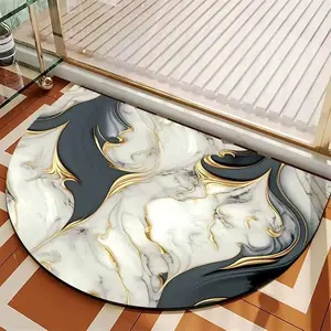 슈퍼 흡수성 미끄럼 방지 두꺼운 욕실 카펫 물 흡수 대리석 패턴 규조토 지구 목욕 매트