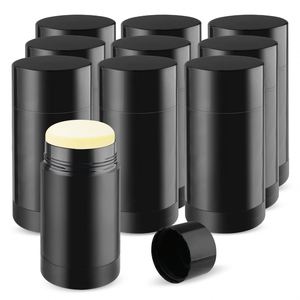 6g/15g/30g/50g/75g As <b>Rubber</b> Finish <b>Matte</b> Black Square Twist up Cosmetic Empty Deodorant Lotion Shampoo Stick Container - Product Image 1