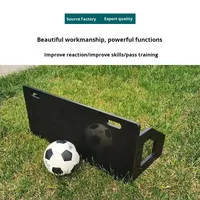 Panneau de rebond de football en polyéthylène noir 100x45x40cm, équipement d'entraînement portable et pliable