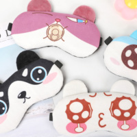 Masque pour les yeux d'été confortable et frais pour le sommeil Masque occultant Mignon et drôle Peluche super douce Personnalisé en gros