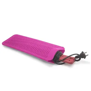 Silicone Heat Resistant Travel Mat Pouch for Curling Iron Hair Straightener Multi-function Non-slip Flat Iron Hair Styling Tool