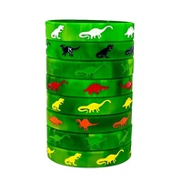 Bracelet en silicone gaufré Jurassic World personnalisé par une usine chinoise, pour enfants, dinosaures, activités scolaires, cadeau, étanche, promotionnel