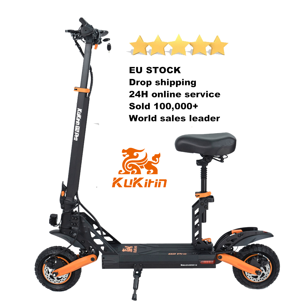 New Cheap Adult 45Km/H Road Electro Scooter Kukirin G2 Pro Foldable E Roller E-Scooter Electric Scooter 600W With Seat