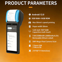Terminal de point de vente portable 4G personnalisé ODM OEM avec 3 Go de RAM, lecteur de codes-barres NFC QR 1D 2D, machine de point de vente