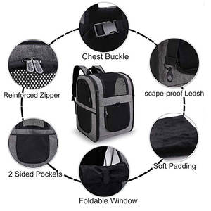 מנשא לחיות מחמד תרמיל כלב Carrier תרמיל להרחבה עם רשת לנשימה לכלבים קטנים חתולי גורים חיות מחמד תרמיל תיק - Product Image 3