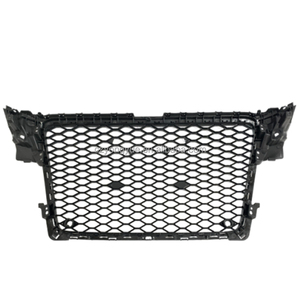 Parrilla delantera RS4 de repuesto para parrilla de coche, parrilla delantera de panal <span class=keywords><strong>A4</strong></span> cromada negra brillante para <span class=keywords><strong>Audi</strong></span> <span class=keywords><strong>A4</strong></span> 2008 2009 <span class=keywords><strong>2010</strong></span> 2011 2012 - Product Image 6