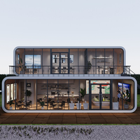 Cabaña de Lujo Tipo Apple, Diseño Moderno de Doble Capa con Balcones para Parques, Campamentos y Hoteles