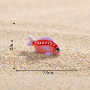 Figurines miniatures de saumon du Pacifique et de bar rouge, mini-animaux en résine, artisanat décoratif pour aquarium et jardin féerique - Product Image 6