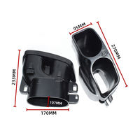 Embouts d'échappement style DEX BRABUS pour Mercedes-Benz Classe C, Classe E, Classe S (W205, W212, W213, W222) – Embout de silencieux en alliage d'aluminium avec marquage Watermark