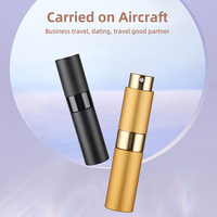 Vaporisateur de parfum rond en métal torsadé de 8ml, atomiseur de parfum rechargeable portable en aluminium