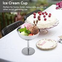 Meilleur prix 6oz en acier inoxydable Design classique tasse pour crème glacée gaufre Gelato Sundae Cocktail boissons-pour les fêtes