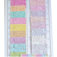 Nouveau concepteur 1 mm A4 taille Laserable gros miroitant végétalien brillant Rexine PU paillettes feuilles de cuir pour l'artisanat bricolage chaussures sacs arcs