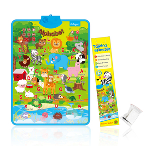 My World Mapa interactivo Geografía Juguete parlante educativo Banderas del mundo Gráficos murales para niños pequeños - Product Image 4