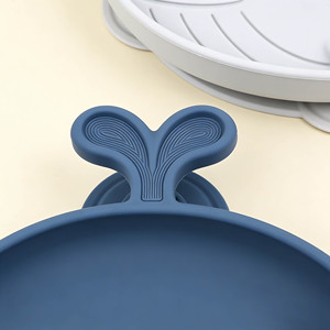 Assiettes pour bébé en silicone sans BPA, logo personnalisé, motif requin mignon, <span class=keywords><strong>vaisselle</strong></span> en silicone de qualité alimentaire, assiette à ventouse pour bébé - Product Image 5