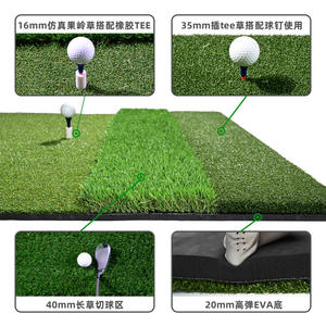Tapete de Golf 3 en 1 Directo de Fábrica, 1.5 x 1.2 Metros, Tapete de Práctica Multifuncional para Interiores con EVA y Césped Artificial - Product Image 2