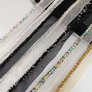 تصميم فستان دانتيل بحياكة ناعمة ذاتية الصنع ، وتقليم حبة الزفاف - Product Image 1