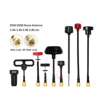 Antena de Transmisión de Señal de Doble Banda 4.9G 5.8G para Vehículo Aéreo No Tripulado (VANT), Transmisión de Imagen, Control Remoto, PVC, 3.3G