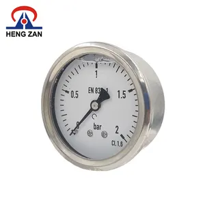 Hengzan manômetro de glicerina, medidor de pressão de aço inoxidável com 63mm