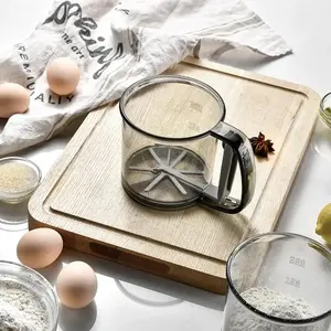 Tamis à farine semi-automatique portable en plastique, 1 pièce, gadget de cuisine, filtre à farine manuel, tamis à farine professionnels - Product Image 4