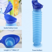 Urinoir d'urgence 750 ML, mini portable, camping en plein air, voyage, toilettes personnelles rétractables, pot de toilette mobile pour enfants et adultes