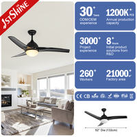 Ventilateur de plafond 1stshine ABS Blade Speeds avec télécommande, commande vocale Alexa et Google, moteur ultra silencieux