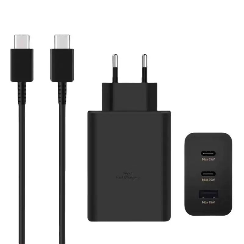 Chargeur noir avec câble EU