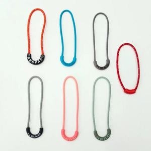 2025 Custom logo Backpack U Shaped Colorful Tpu Rubber Zipper Pull Cord Rope Puller Tab
