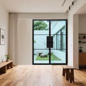 <span class=keywords><strong>Entrée</strong></span> moderne en fer forgé <span class=keywords><strong>double</strong></span> balcon <span class=keywords><strong>porte</strong></span> en verre français portes en verre en acier inoxydable pour les maisons - Product Image 1