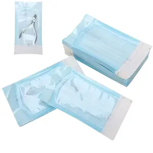 Bolsa de esterilización 90*260mm película PET azul y papel médico 60-70g bolsa de esterilización autosellante