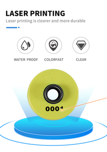 HT001 étiquettes d'oreille électroniques RFID pour <span class=keywords><strong>animaux</strong></span> nouvelle mesure de la température en plastique et comptage des pas pour les bovins et les moutons - Product Image 3