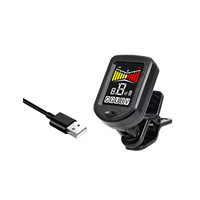 Vente en gros d'accordeur de guitare rechargeable à clipser chromatique pour violon ukulélé accessoires d'instruments de basse