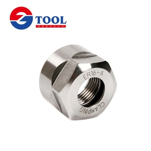 Écrous de serrage ER16A ER20A ER16M ER20M en acier 40Cr pour <span class=keywords><strong>mandrin</strong></span> à pince ER - Product Image 1