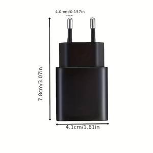 Adaptador de Viaje Cargador Rápido de 25W USB-C de Gran Venta con Cable de Datos Tipo C Función PD 3.0 Producto Eléctrico de - Product Image 6