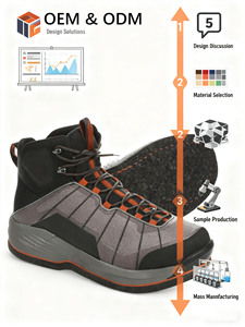 Chaussures à crampons personnalisées <span class=keywords><strong>en</strong></span> feutre pour la pêche à la pataugeoire Semelles <span class=keywords><strong>en</strong></span> feutre Rocks Bottes d'eau de <span class=keywords><strong>mer</strong></span> à séchage rapide - Product Image 2