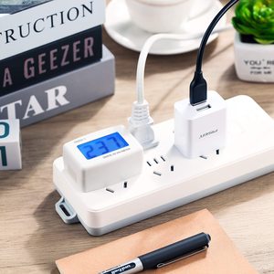 AC 110V 220V voltmètre numérique EU US <span class=keywords><strong>Plug</strong></span> voltmètre prise testeur de tension affichage LCD voltmètre mur plat voltmètre - Product Image 5