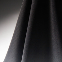 Laine pêche formelle noir jais laine pêche respirant noir Abaya laine pêche pour robe mousseline