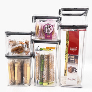 Pot de stockage en plastique PET de 700ml, ensemble de boîtes de stockage des aliments de <span class=keywords><strong>cuisine</strong></span> pour le riz et le café - Product Image 2