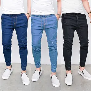 New Designer Jeans Men's Skinny Ripped Jeans Fashion Beggar Patches Slim  Stretch Denim Pants Hip Hop Jogging Trousers Streetwear