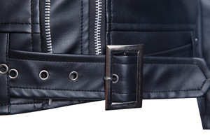 Nueva <span class=keywords><strong>chaqueta</strong></span> de cuero de motocicleta lavada para <span class=keywords><strong>hombre</strong></span> de primavera y otoño con <span class=keywords><strong>chaqueta</strong></span> de cuero de imitación con cremallera de solapa negra. - Product Image 4
