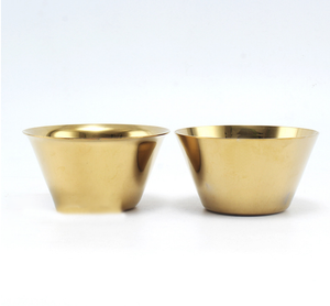 DFL24 Tazón Redondo de Acero Inoxidable 304 de Grado Alimenticio de Alta Calidad, Tazón Dorado para Smoothies y Hielo Raspado - Product Image 3