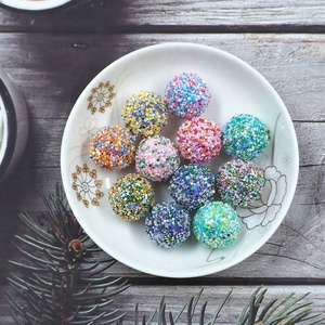 High Quality Best Selling Jewelry Making DIY Charms Bracelets Handicrafts 20mm Round Acrylic <b>Bead</b> - Product Image 3