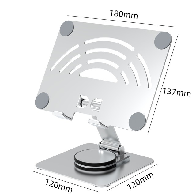 360 Degree Rotation Laptop Stand Cooling Pad for Laptop Aluminum Alloy Adjustable Height Desktop Stand