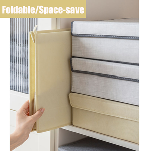 Bán buôn 2025 có thể gập lại vải lưu trữ Hộp Tùy chỉnh hình chữ nhật tủ quần áo quần áo tổ chức có nắp đậy - Product Image 3