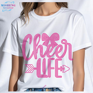 أحجار الراين اللامعة القابلة للكي من المصنع، شعار مخصص، أحجار الراين الزجاجية الساخنة التثبيت للتشجيع، نقل حراري مخصص لأحجار الراين - Product Image 2