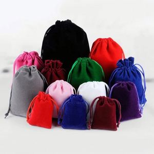 Ulikeke Custom Logo Velvet <b>Drawstring</b> <b>Bag</b> Free Sample Jewelry Gift Candy Pouch with Printed Pattern Reusable Dust Cover Jewels - Product Image 1