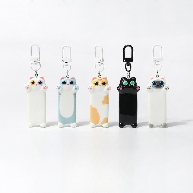 Cartoon Cute Cat Keychain Alloy Cat Keychain Backpack Pendant Material Waterproof Design Keychain Small Size for Gift