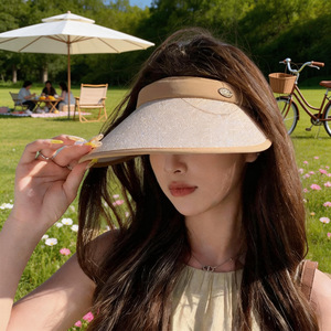 Chapeau pare-soleil pour femmes, à large bord, protection UV, anti-UV, casquette d'été à la mode pour l'extérieur, pour adultes - Product Image 4